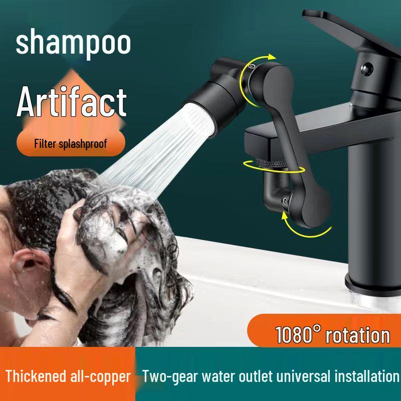 Universal Kitchen Faucet Extension Arm with Anti-Splash Aerator for Multifunctional Use
