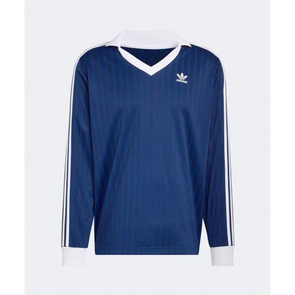 Adidas Originals Adicolor V-Neck Retro Striped Long Sleeve Soccer Shirt Men tops KS2294