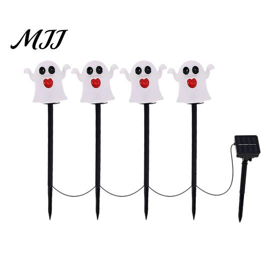 Waterproof Garden Stakes Halloween Solar Pumpkin Light, Ghost Stake Festival Holiday Yard LED Pathway Light for Patio Lawn Decor Reusable Outdoor