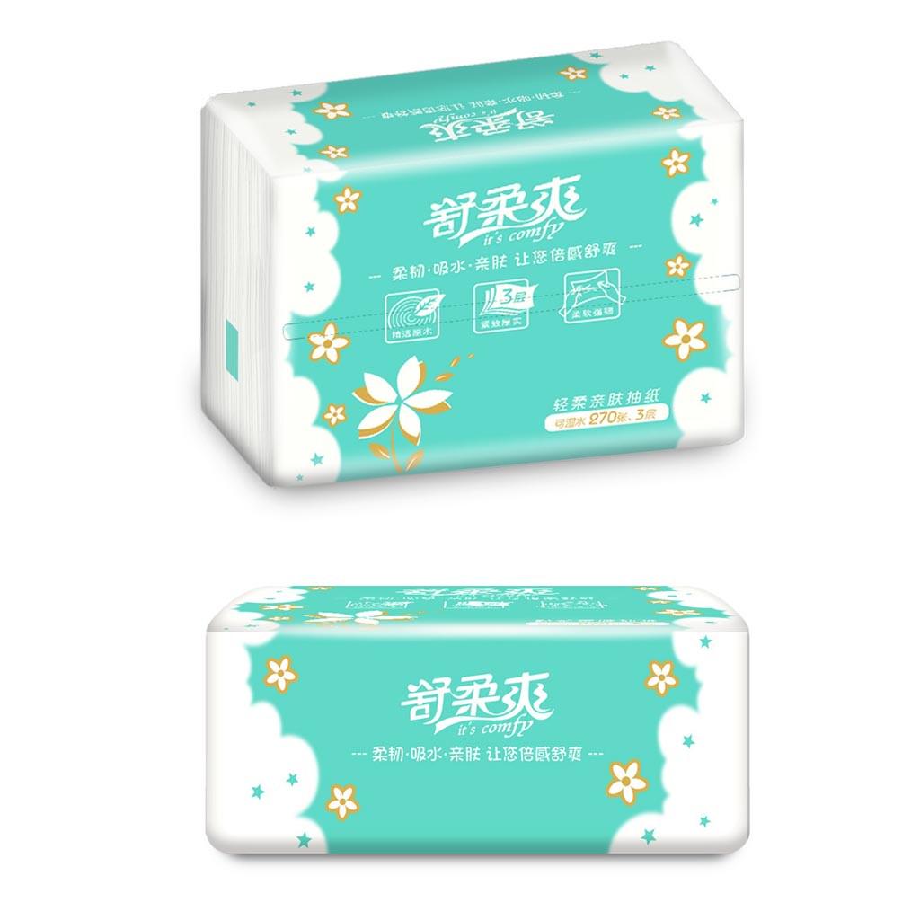 Ultra Soft Facial 3-Ply Tissues Paper Home Bath Softening Paper Napkin Household
