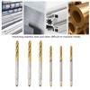 3Sets Spiral Fluted Tap Hand Tool Hardware Accessory High Speed Steel M3 M4 Gold Silver