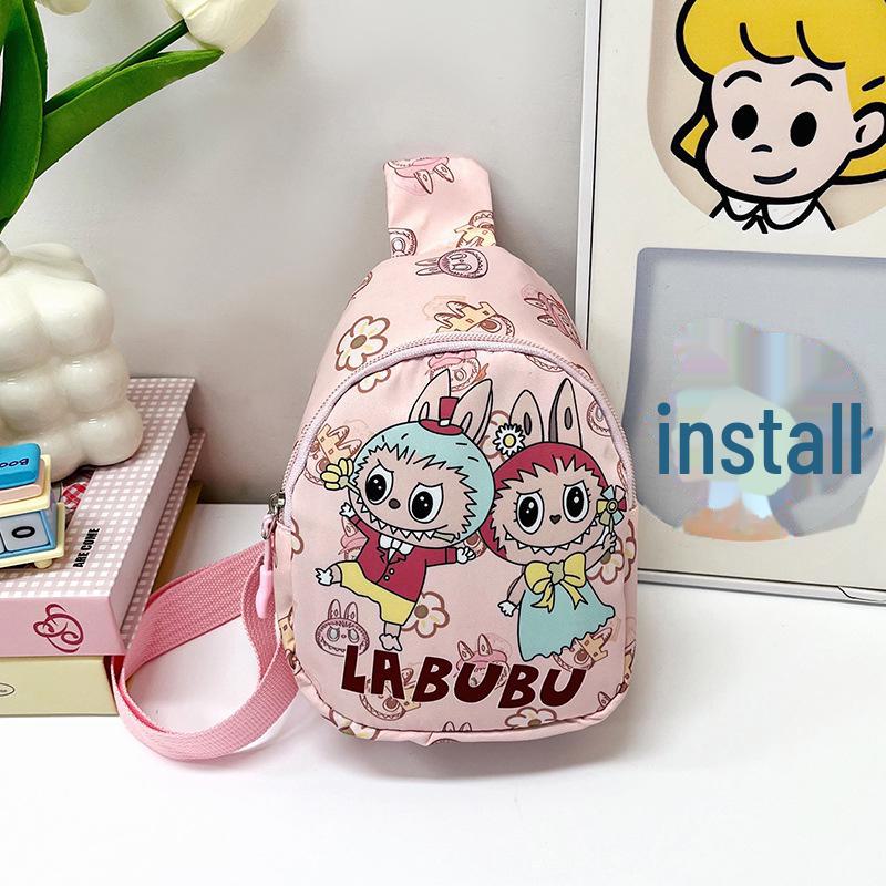 

Модна дитяча нагрудна сумка в корейському стилі 2024 – літній портмоне, сумка на одне плече для хлопчиків і дівчаток рожевий