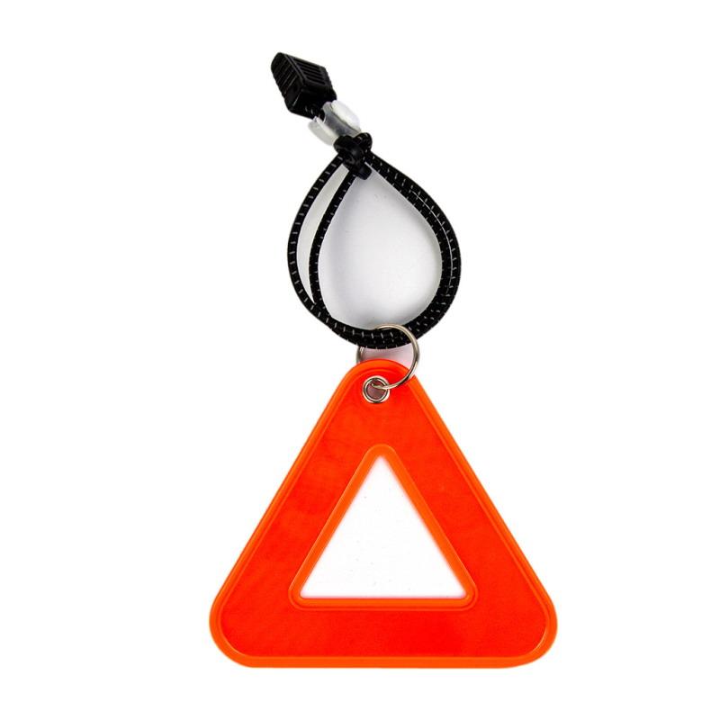 Multifunctional Elastic Reflective Triangle Sign Bicycle Hanging Reflector Night Riding Safety Warning Tag Safety Protect