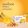 Santoor PureGlo Glycerine Soap with Almond Oil and Glycerine, 125g (Pack of 6) for Nourished Glowing Skin