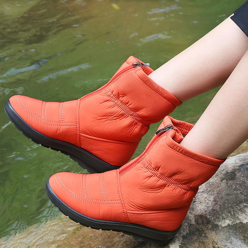 Colorful Fashion Winter Shoes Women Snow Boots Flat Non slip Waterproof Women Ankle Boots Warm
