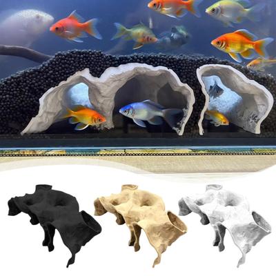 3D Printed Fish Hideout Natural Tunnel Pleco Cave Aquarium Decor Under Gravel Tunnel Cave for Cichlid Clown Loach Kuhli Loach