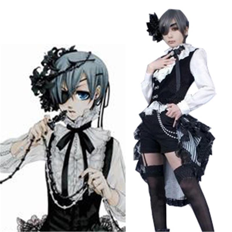 Wykwintny kostium cosplayowy Ciela Phantomhive'a z Czarnego Lokaja z idealnymi szwami