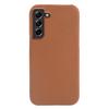 For Samsung Galaxy S21 FE 5G Litchi Texture Magnetic Case Genuine Cow Leather Coated PC Shockproof Phone Cover
