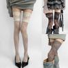 Y2K Women's Sexy Lace Floral Fishnet Stockings Costumes JK Lolita Thigh High Socks Lace Trim Mesh Breathable Over Knee Stockings