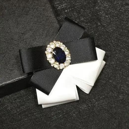 

i-Remiel Bowties Bowtie Brooch Flower Metal Fabric Glod Pearl Pins And Brooches Corsage Ladies Broaches Broches Lapel For Women чорний білий колір