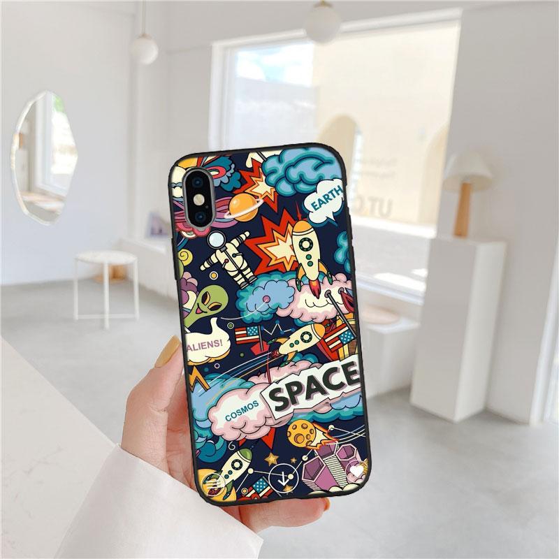 MY25 Space Astronaut Alien UFO Soft Shell Phone Case for Redmi Note 10 11 12 Pro Max 10S 10C 10T 11A 11S 12S 12C