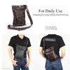 Meigardass Genuine Leather Leg Bag for Waist Hip Shoulder Crossbody with Smartphone Pocket Motorcycles, Men's Pouch, Bag, Bag, Bag, Multi-functional