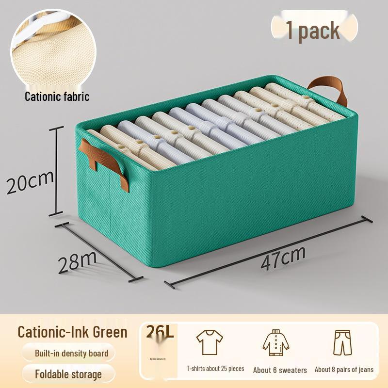 Large Fabric Wardrobe Organizer: Clothes & Pants Storage Drawer Box