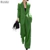 Women Long Sleeve Cardigan Tops and Long Pants Casual Two Piece Suit Sets