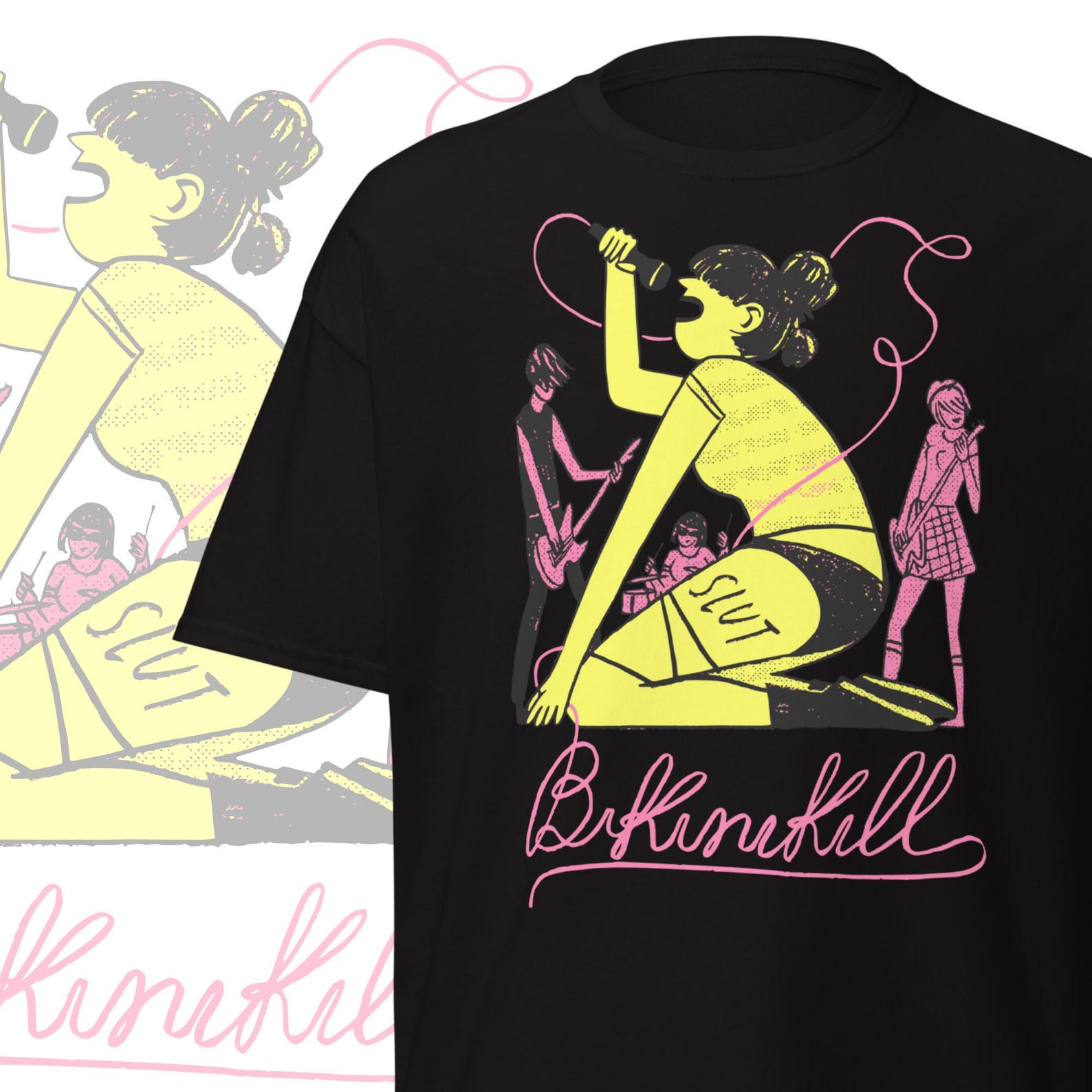 Bikini Kill T-Shirt Riot Grrrl Punk Band Merch Vintage Punk Clothing L