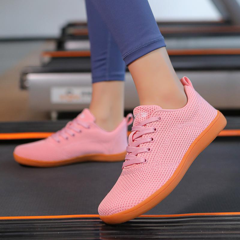 

Мужская повседневная обувь для босых ног с широкой ладонью и широким носком. Спортивная обувь. Женская повседневная обувь для йоги и фитнеса. Большой размер. EU: 38 розовый