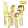 Stainless Steel 30-Piece Cutlery Set with Small Waist Design for Restaurants and Hotels