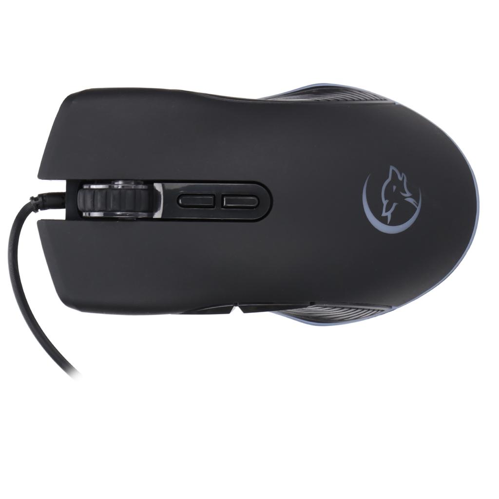 Wired Gaming Mouse 4 Colors 7 Buttons Illuminated Computer PC Wired Gaming MouseBlack