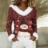 Long Sleeve Shirts For Women Cute Tops Christmas Prints Tees Blouses Casual Plus Size Basic Tops Pullover