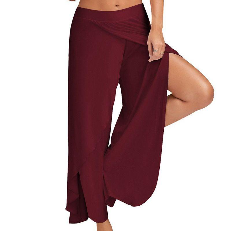 Women's Summer Casual Wide Leg Pants In Premium Quality Solid Color Design