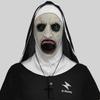 Open-Mouth Nun Headdress Masquerade Mask - Horror Ghost Face for Halloween Party