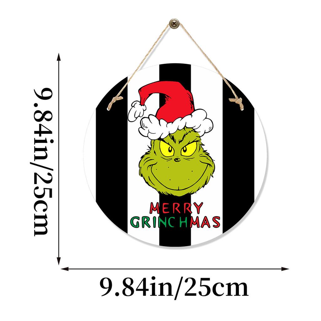 Christmas Wooden Door Hanging Christmas Party Decoration 2025 Xmas Santa Claus Hanging Ornament Navidad Natal New Year Gift 2026