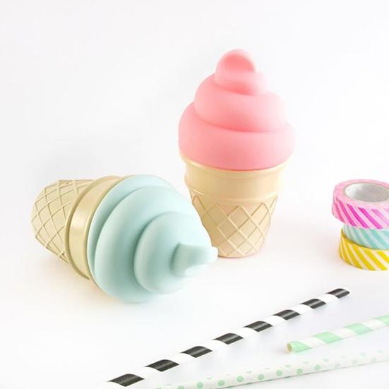 Novelty Ice Cream Shaped LED Desk Table Night Light Bedroom Home Decor Lamp Gift