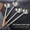304 Stainless Steel Slotted Spoon with Wooden Handle