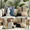 Federa Cuscino Astratta Geometrica Nera Retrò Nordica Federa Cuscino in Peluche Reversibile Morbida Soffice Decorazione per Casa Divano Camera da Letto