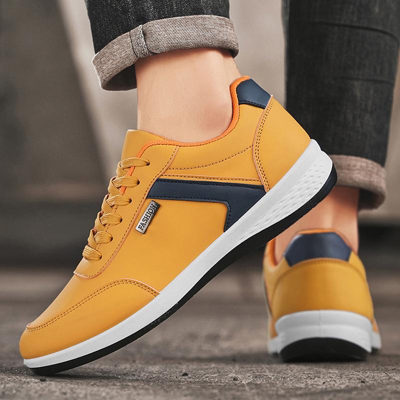 Mode Herren Laufschuhe Leichtgewichtige Klassische Sneaker Plus Sommer Atmungsaktiv Schnürschuhe Leder Bequem Outdoor Laufschuhe 2025