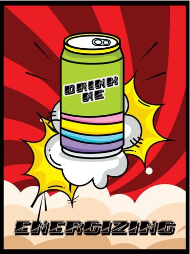 

Drink me can Energizing Metal Wall Plaque Art Vintage tin sign retro Pub ManCaveAluminum 20x30cm（7.8x11.8inch）