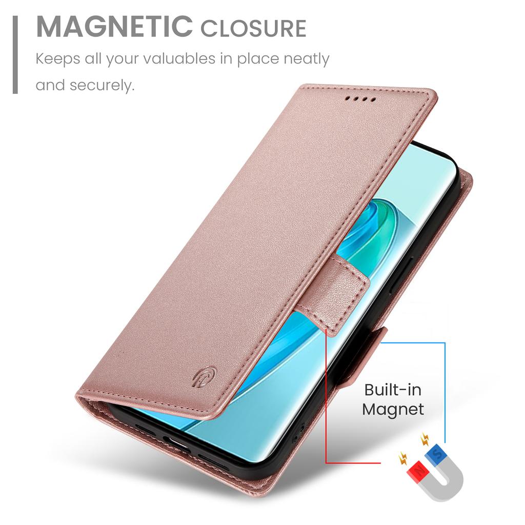 For Honor Magic7 Lite 5G/X9c 5G/X60 Pro 5G Stand Case PU Leather Wallet Phone Cover