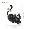 Cute Cat Enamel Pin Green Eyes Rhinestone Brooch Exquisite Cat Kitty Badge  Gift
