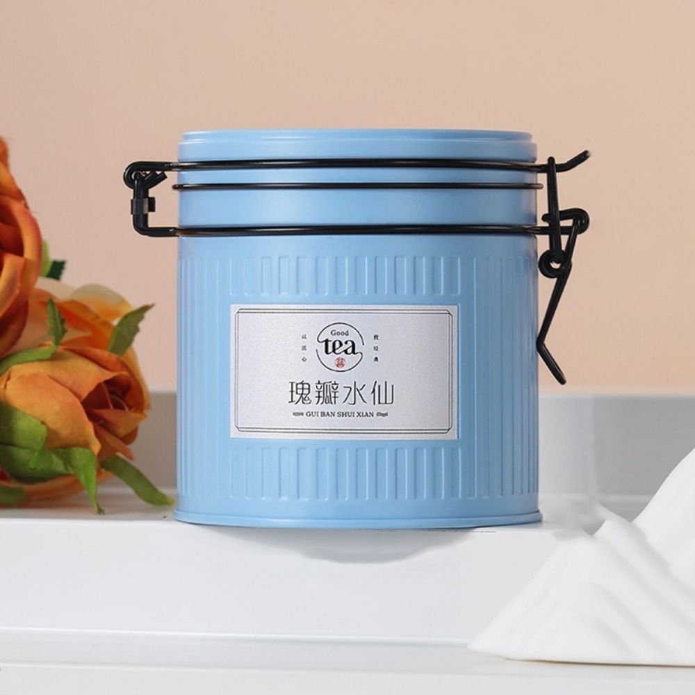 Tinplate Tea Tin Can Round Candy Jar Multi-functional Tea Packaging Box  Coffee