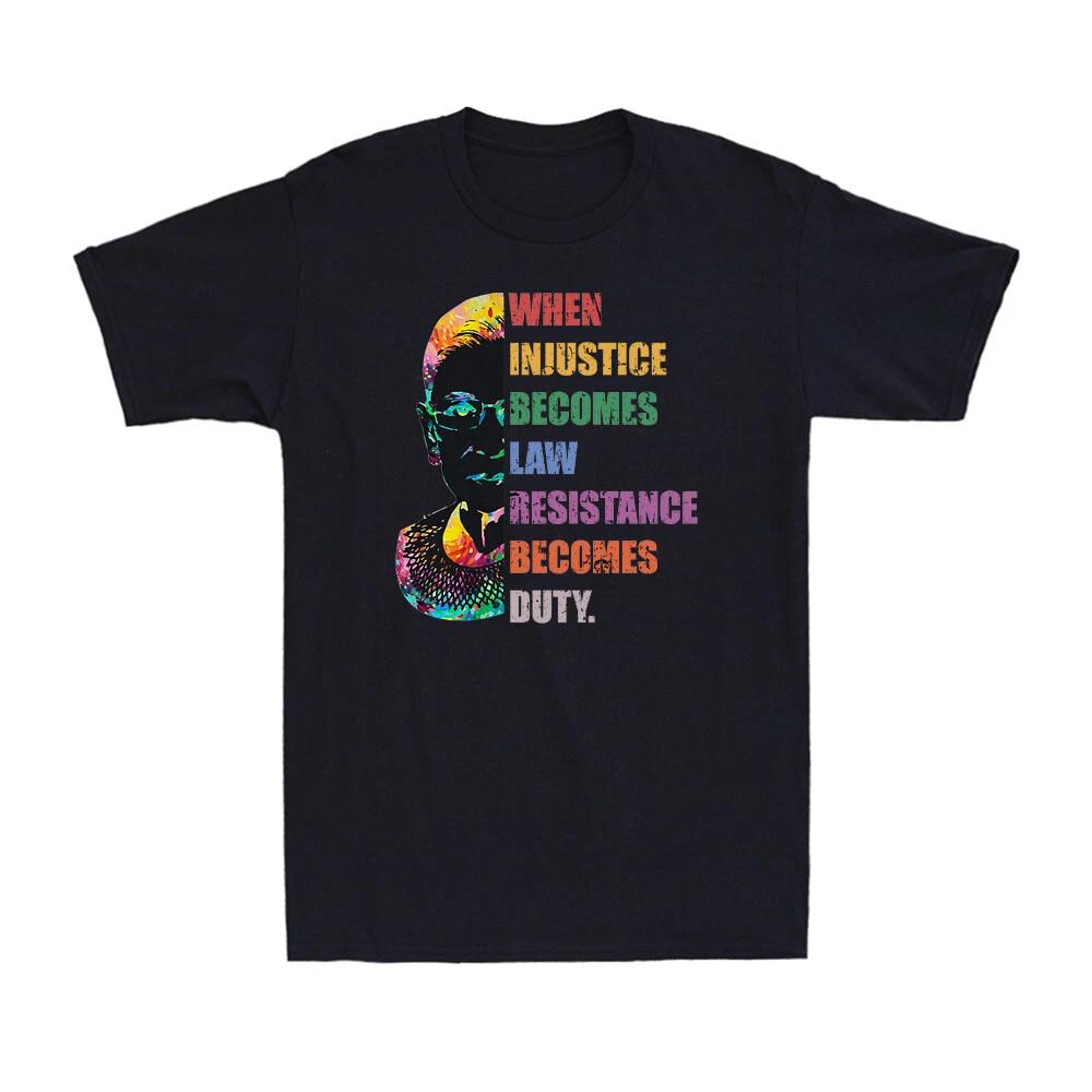 When Injustice Becomes Law Resistance Becomes Duty Feminist Women Rights T-Shirt L