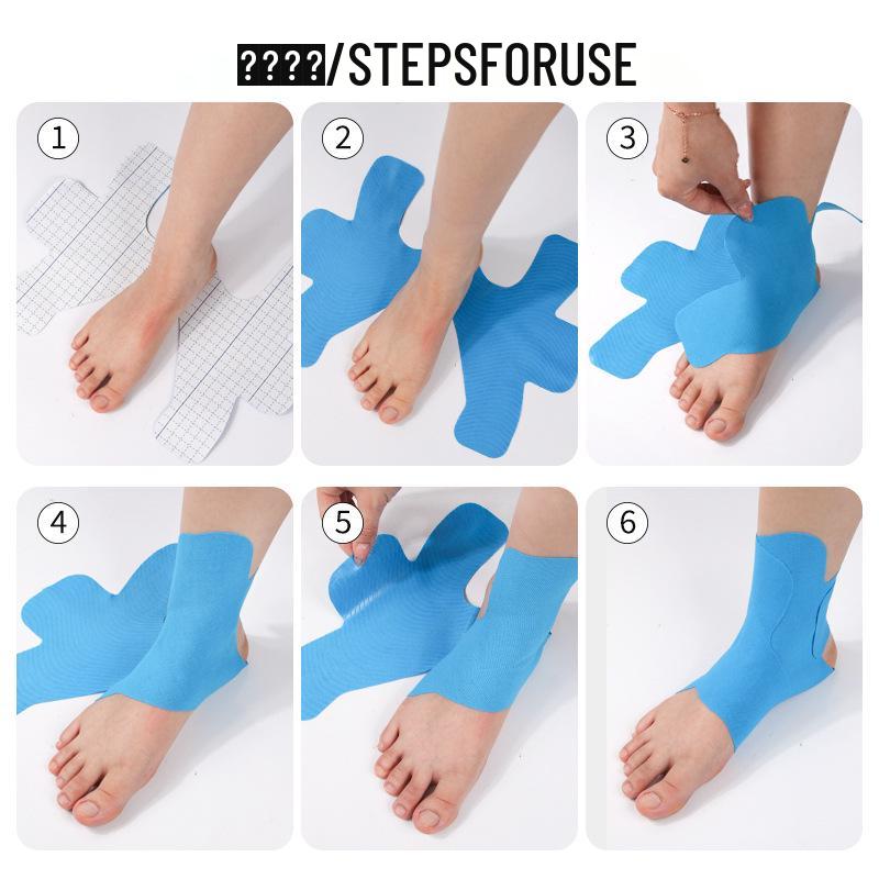 Pre-cut Kinesiology Elastic Tape for Athletes' Ankles - One-piece