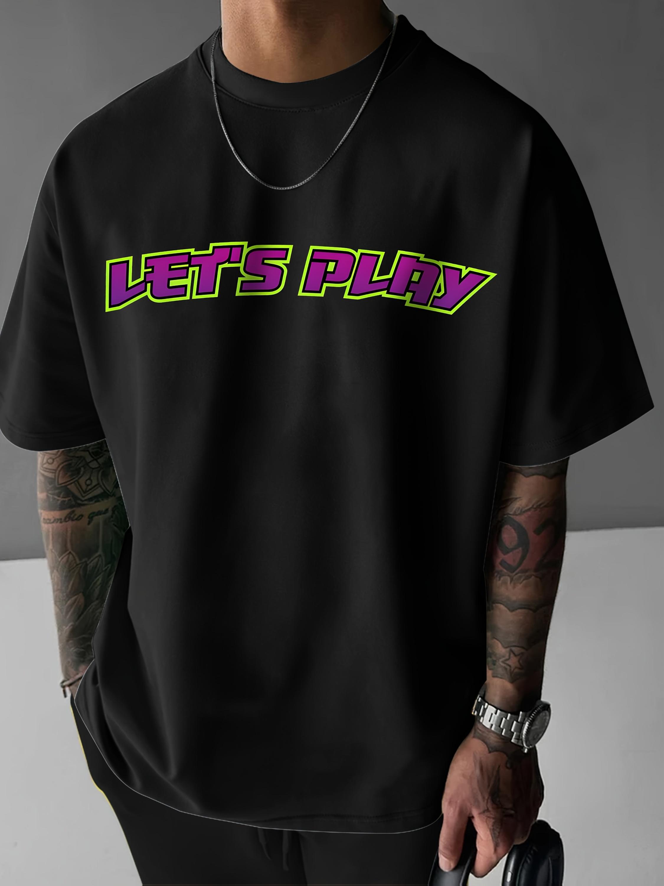 

Mens fashion creative design sense Purple doll grabbing machine printing printing sports and leisure daily versatile summer 4XL