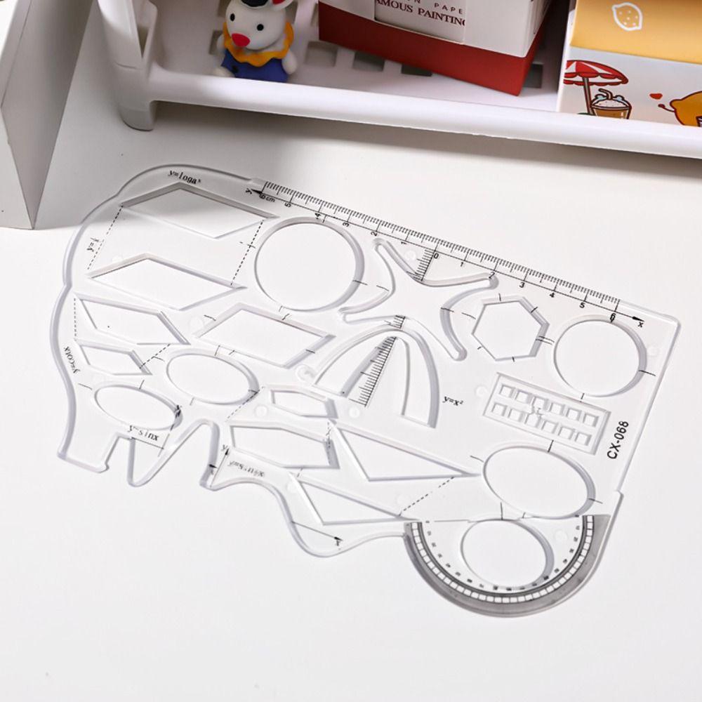 Students Creative Stationery Mathematics Function Ruler Ruler Learning Measuring Tool Protractor