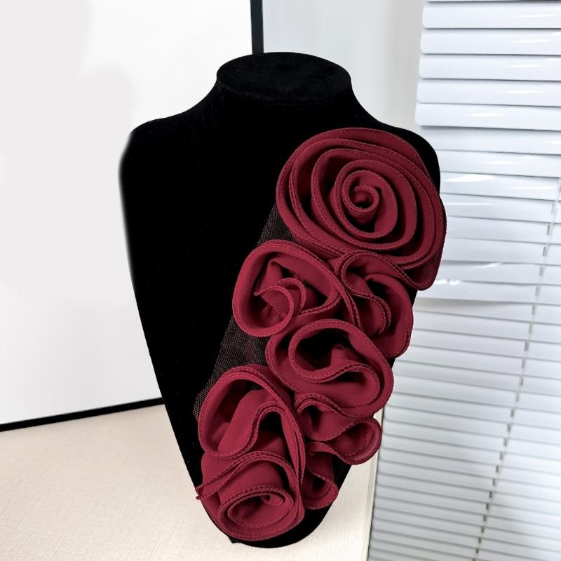 3D Ruffle Flower Appliques Handcraft Materials Kits Crafting Garment Accessories Dance Costume Project Sewing On Patches