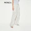 MO&Co. Women's High-Waist Curved Leg Cargo Pants