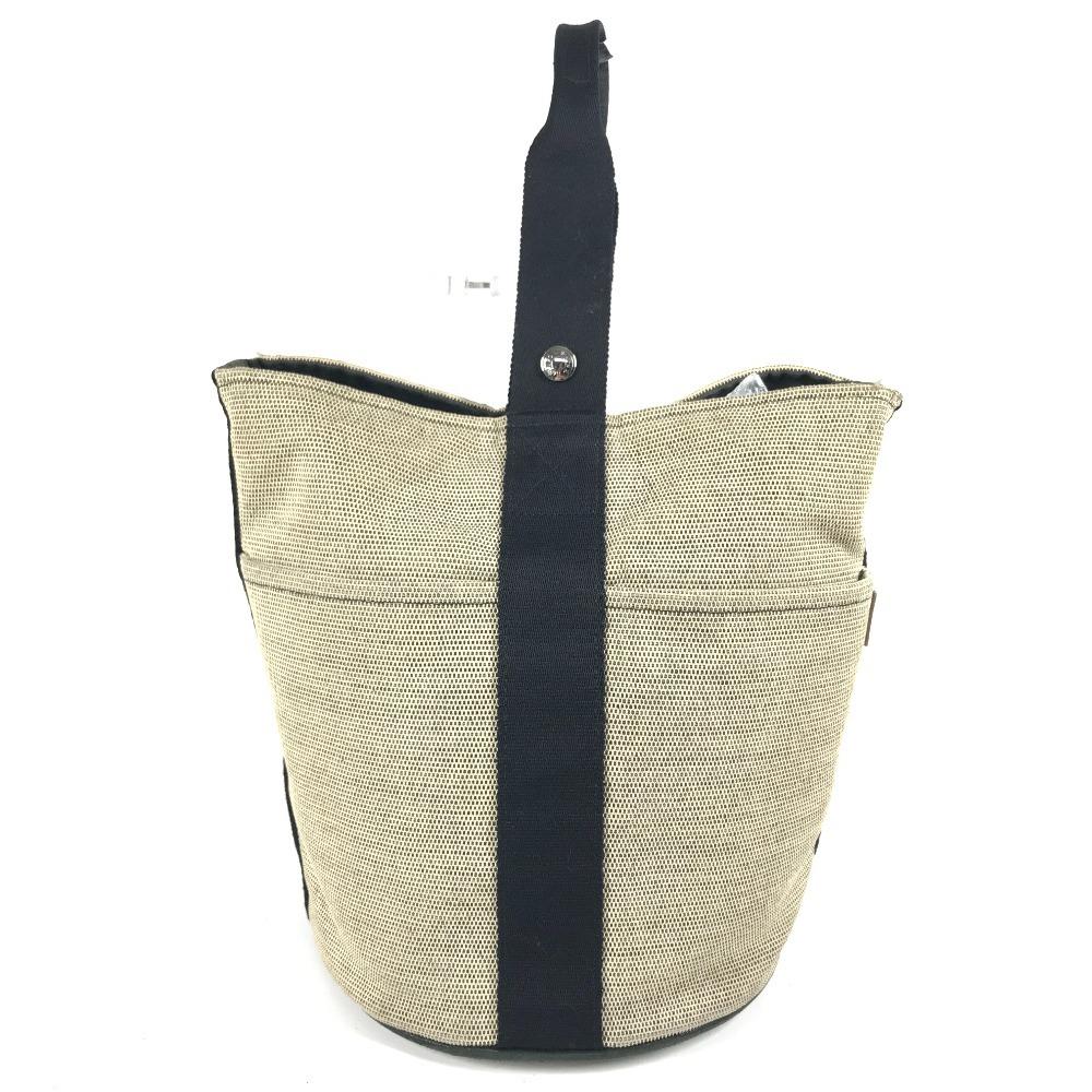 Hermes Saksaw MM Saksaw MM Bag Hand Bag Canvas Black/gray