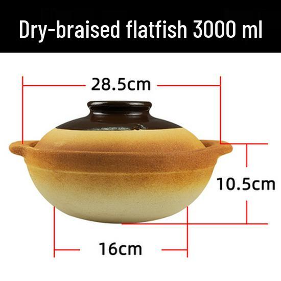 High-Temperature Resistant Unglazed Single-Handle Earthenware Clay Pot for Rice and Noodles