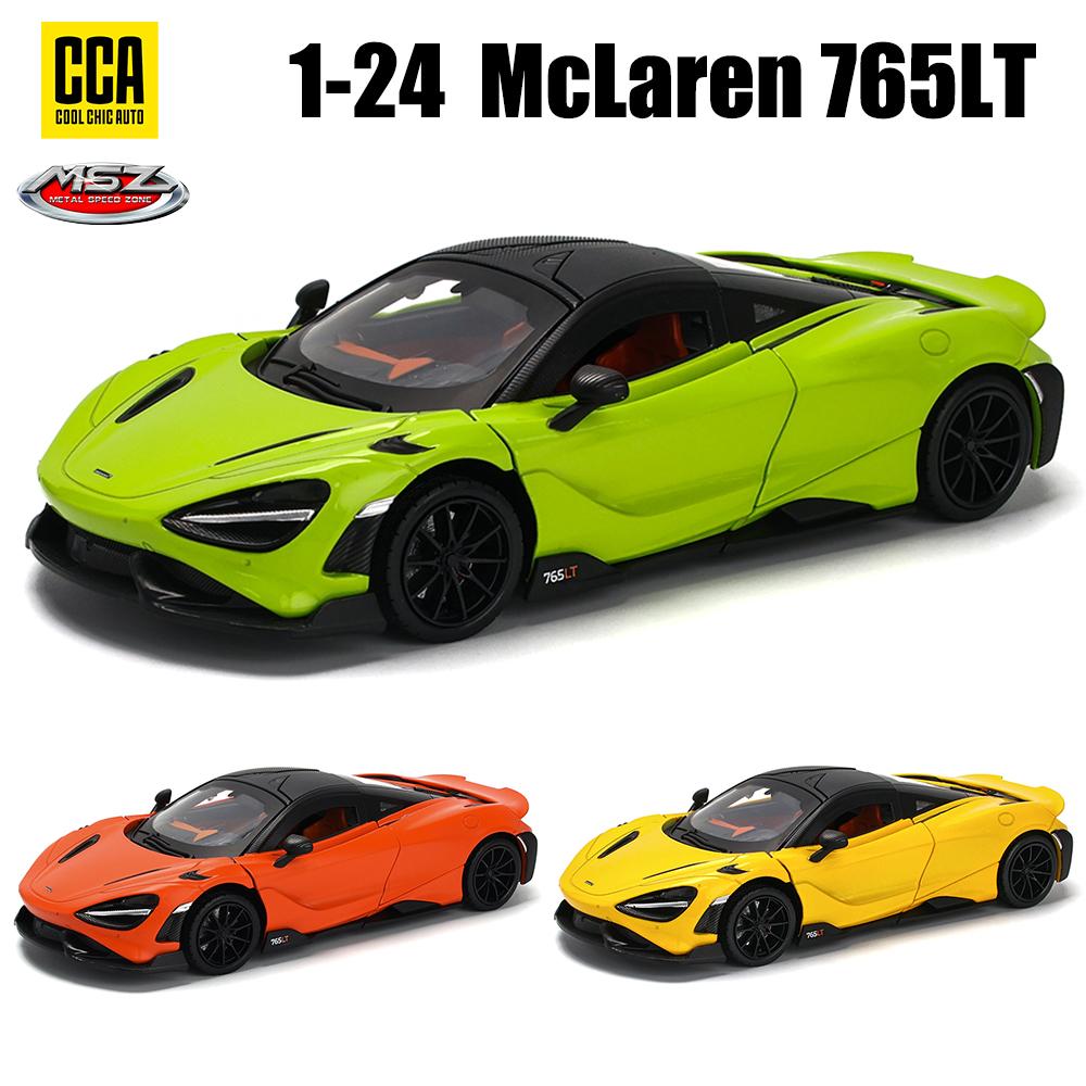 CCA MSZ 1: 24 McLaren 765LT alloy car die-casting model dynamic sound and light toy series collection gift