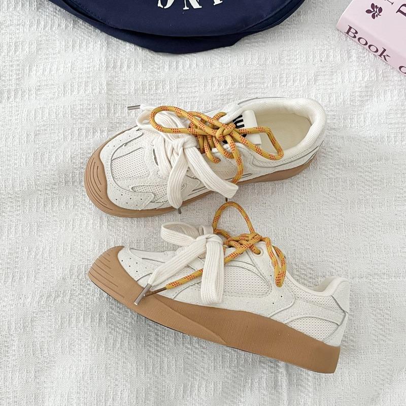 Fashion Women's Sports Flat Shoes Patchwork Thick Soles Round Toe Casual Sports Running Shoes Comfortable Soft Soles Women Sports Shoes