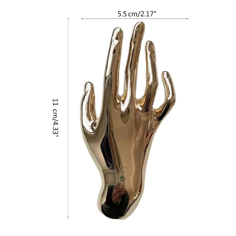 Unique Hand Gesture Brooch Adornment Creative Large Hand Shape Pin for Women Men Punk Party Brooches Pins Accessory