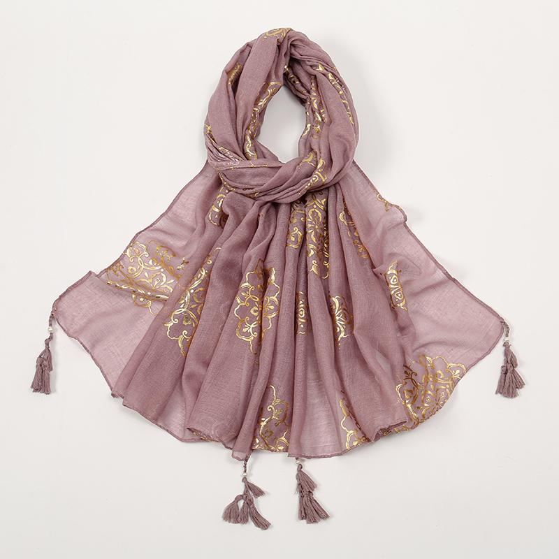 New Gold Glitter Shimmer Cotton Hijab Scarf Women Islam Scarf Muslim Women Crinkle Scarves Headscarf Wraps Ramadan Abaya Turbans