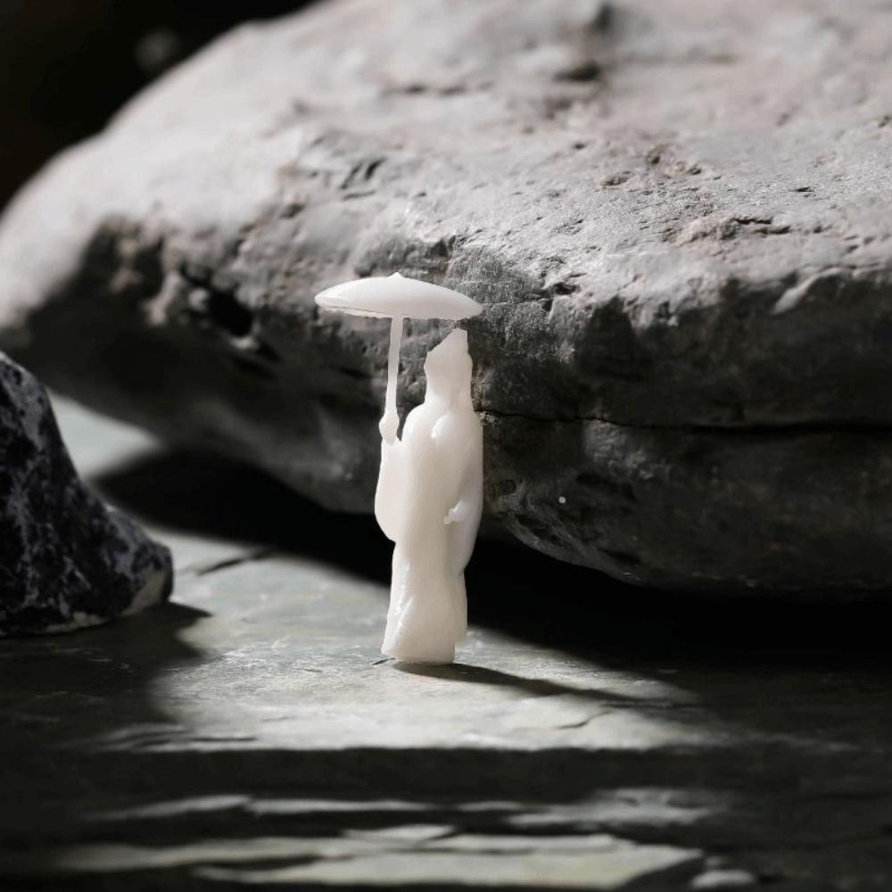 3pcs Classical Miniature Ornaments Chinese Style Girl Statue Garden Sculptures  Bedroom