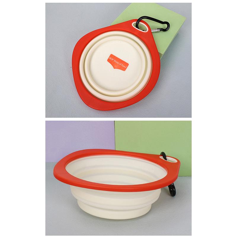 Collapsible Dog Bowl Silicone Dog Food Container Health And Safety Pet Travel Drinking Bowl Feeding Plate