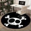 Totenkopf und gekreuzte Knochen Stuhlmatte - Runder Teppich für Heimdekoration, Bürogebrauch, Schlafzimmer, Wohnzimmer, Geschenkidee0489b