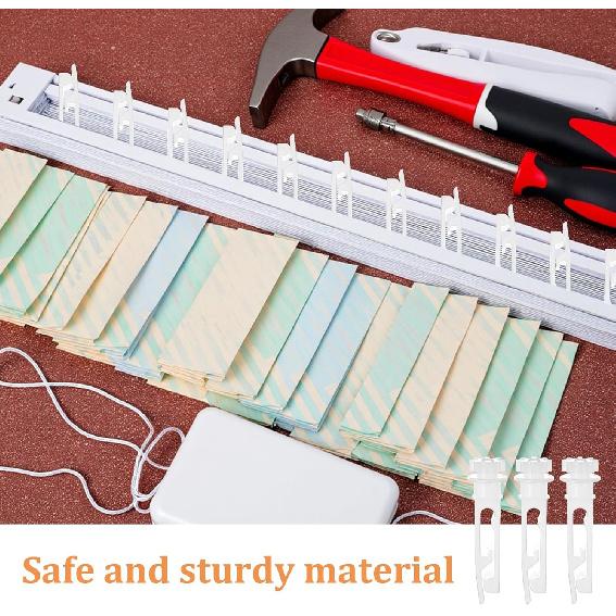 12 Sets Vertical Blinds Replacement Stem and Gear, White Vertical Blinds Repair Kit for Window Carrier Headrail Carrier Stem Blind Curtain